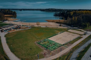 Oittaa camping area and a public beach 