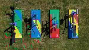 colorful outdoor gym in Rotterdam