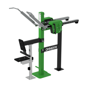 Maskin för latsdrag / ryggdrag – för träning av ryggen – i stål och med justerbara vikter från Omnigym.