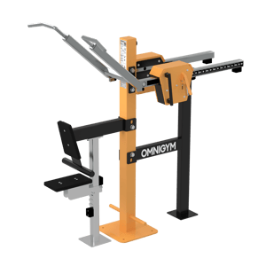 Maskin för latsdrag / ryggdrag – för träning av ryggen – i stål och med justerbara vikter från Omnigym.
