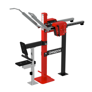 Maskin för latsdrag / ryggdrag – för träning av ryggen – i stål och med justerbara vikter från Omnigym.